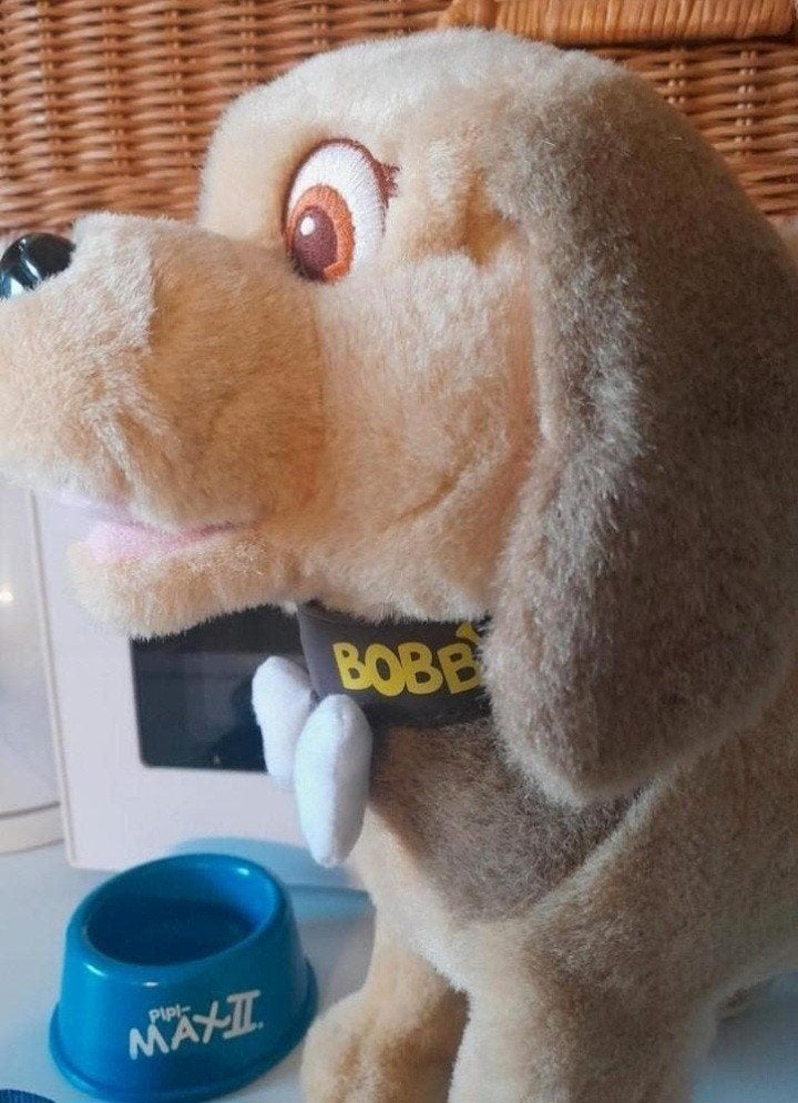 Interactieve robot hond Bobby vintage ZGAN, Kinderen en Baby's, Speelgoed | Knuffels en Pluche, Overige merken, Zo goed als nieuw