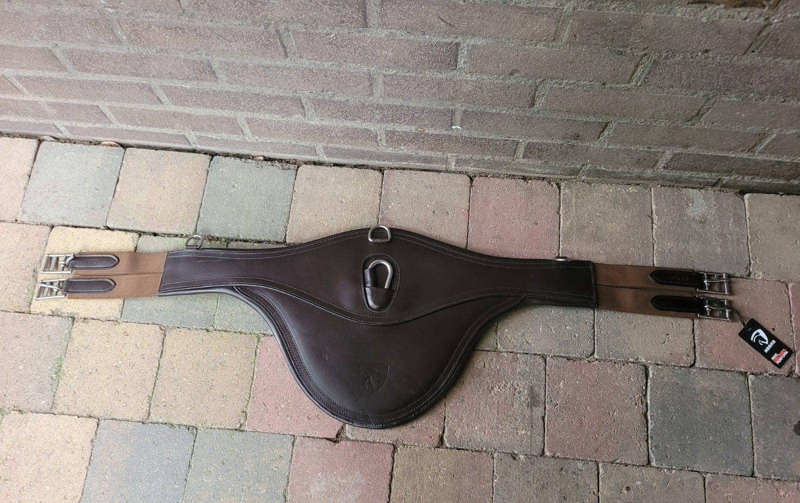 Springsingel met buikbeschermer 110 cm bruin/zilver NIEUW!, Dieren en Toebehoren, Ophalen of Verzenden, Nieuw, Springen