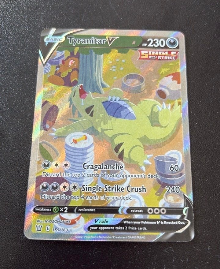 Tyranitar V (Alternate Art) Pokémon kaart -Zo goed als nieuw, Ophalen of Verzenden, Zo goed als nieuw, Losse kaart