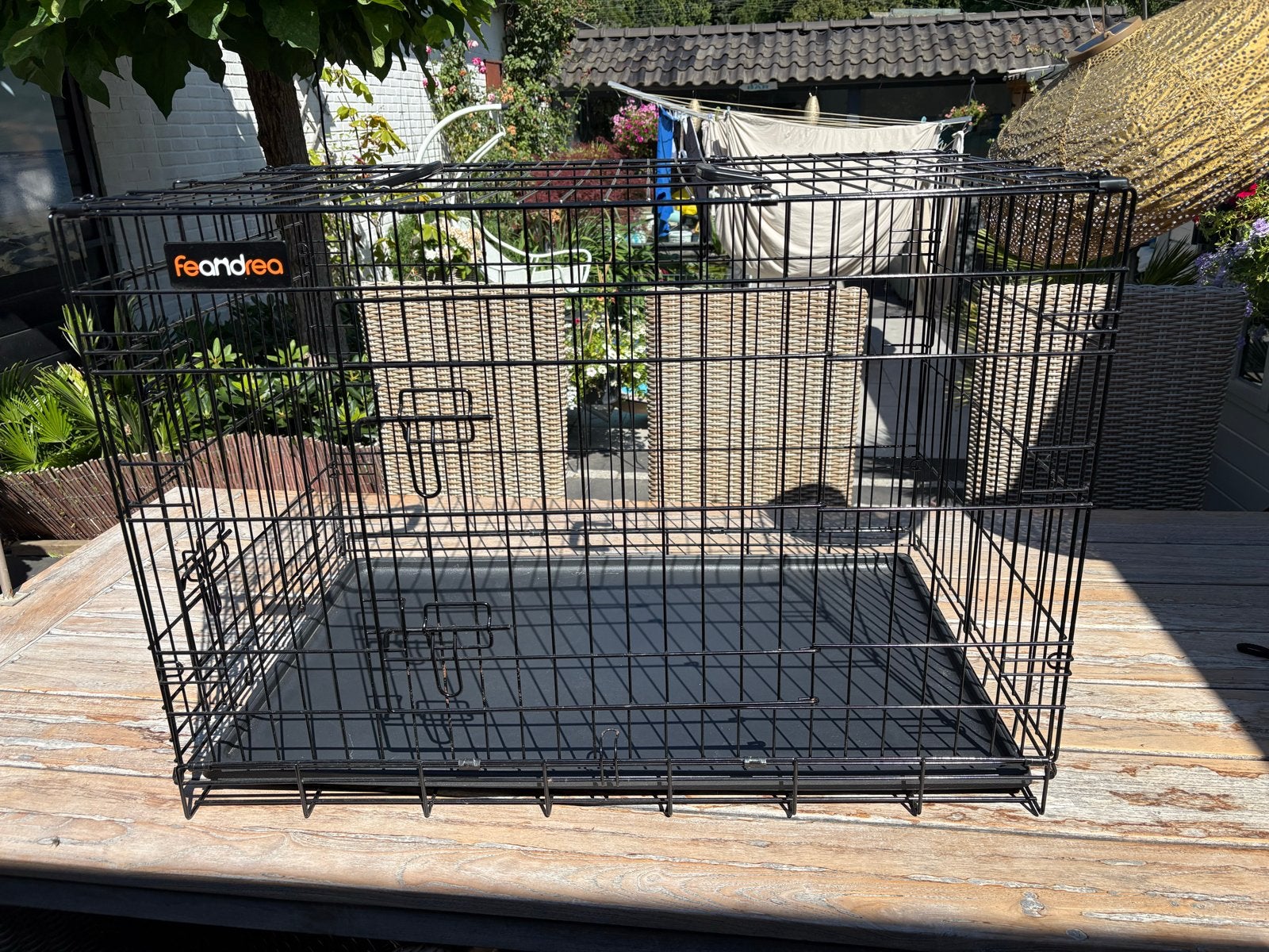 Hondenbench zwart, Dieren en Toebehoren, Ophalen, Zo goed als nieuw