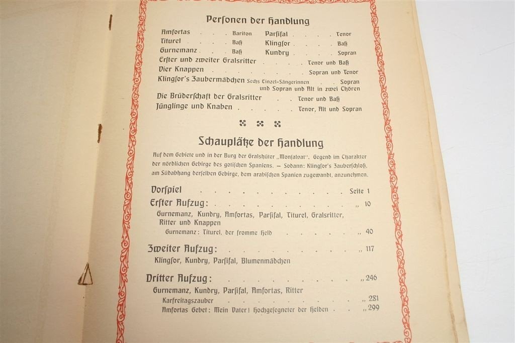 Parsifal — Antiek Klavieruittreksel Wagner [1911], Ophalen of Verzenden, Gebruikt, Artiest of Componist