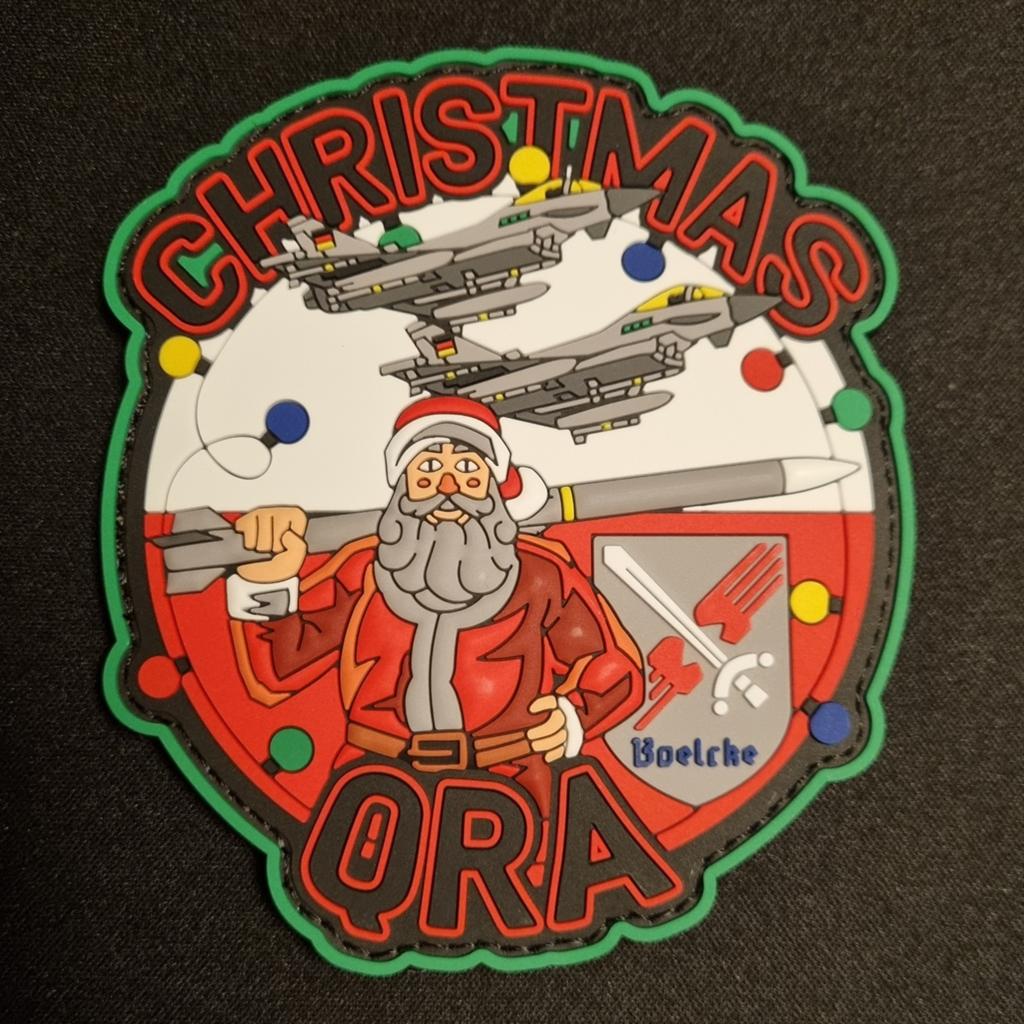 German Air Force Christmas QRA Boelcke Patch, Ophalen of Verzenden, Luchtmacht, Amerika, Embleem of Badge