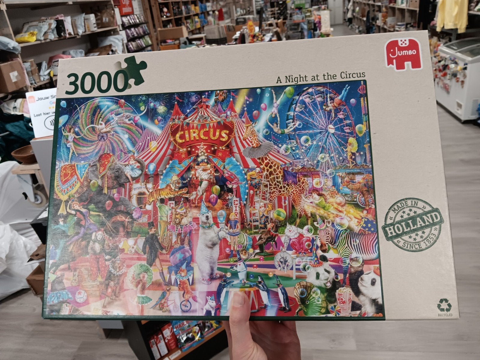 Jumbo Legpuzzel 3000 Stukjes - A Night at the Circus, Jumbo B.V., Een of twee spelers, Ophalen of Verzenden, Zo goed als nieuw