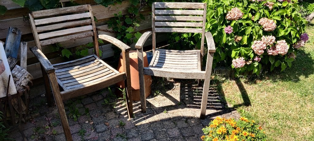 tuinstoelen, Ophalen, Gebruikt