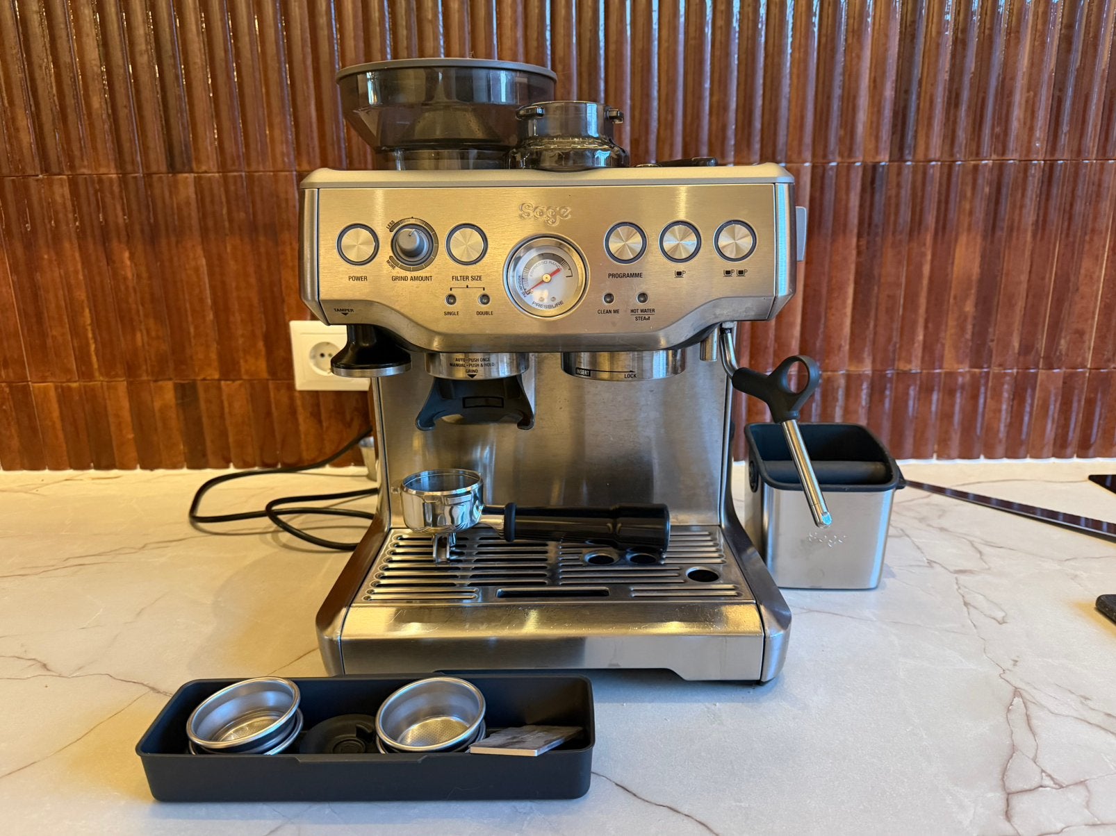 Sage barista koffiezet apparaat DEFECT, Witgoed en Apparatuur, Ophalen, Zo goed als nieuw, Espresso apparaat