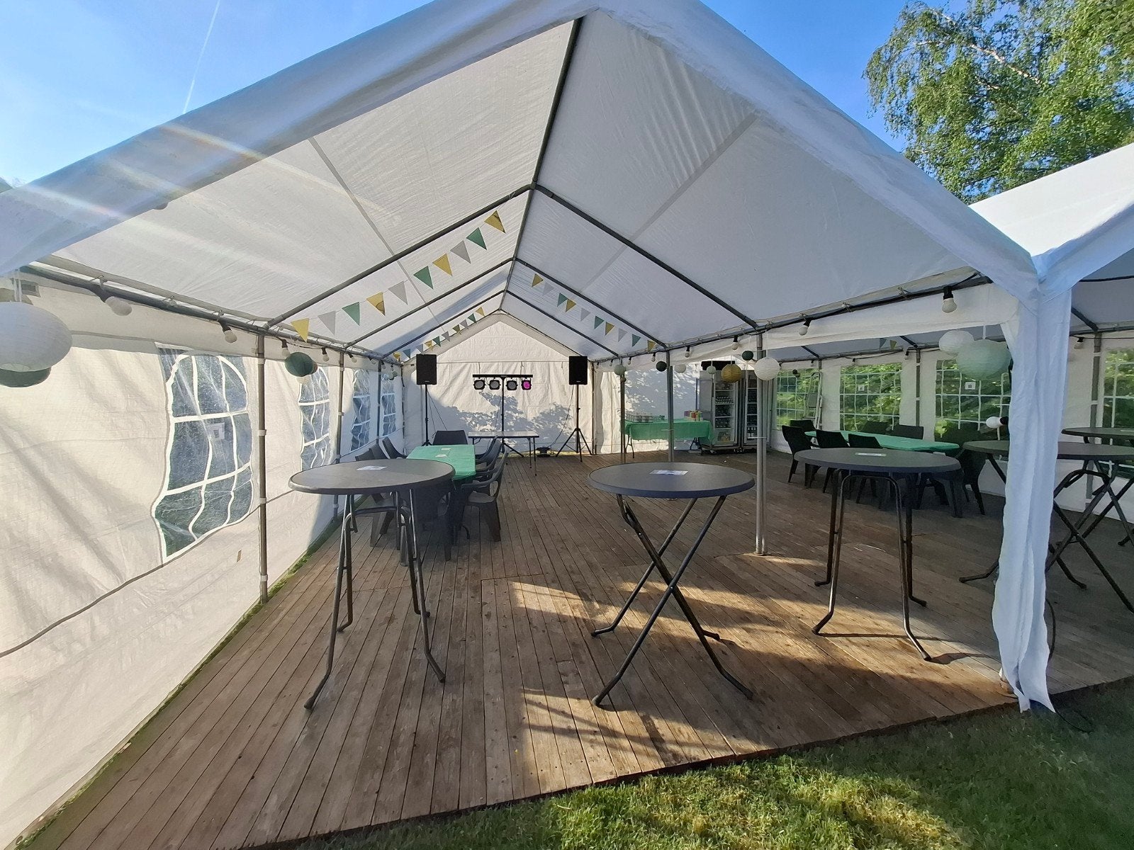 Mooie partytent te huur, Tuin en Terras, Partytenten, Partytent, 6 meter of meer, Zo goed als nieuw, 5 tot 8 meter