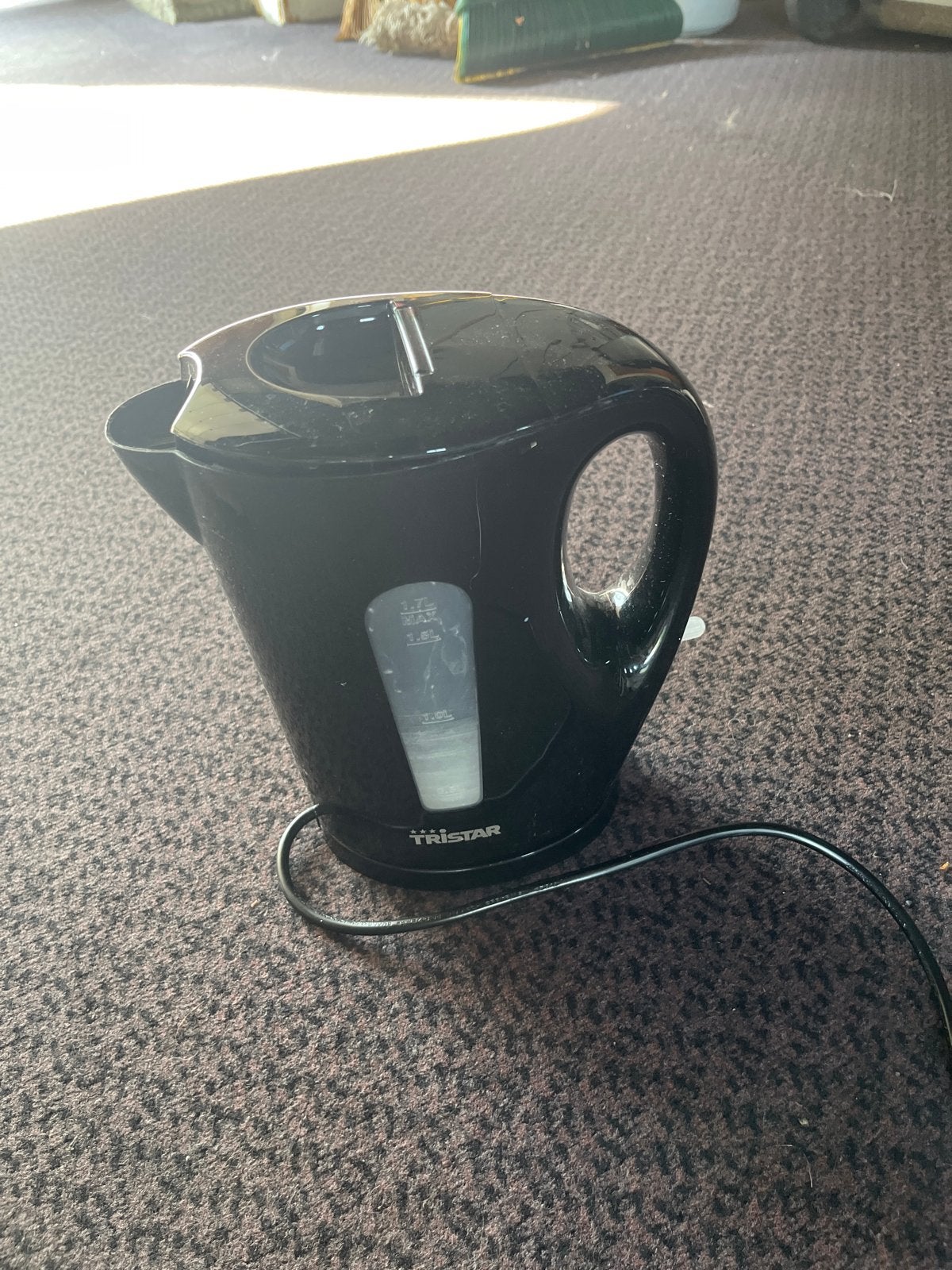 Tristar Waterkoker Zwart - 1.7L, Witgoed en Apparatuur, Waterkokers, 1 tot 2 liter, Ophalen, Gebruikt