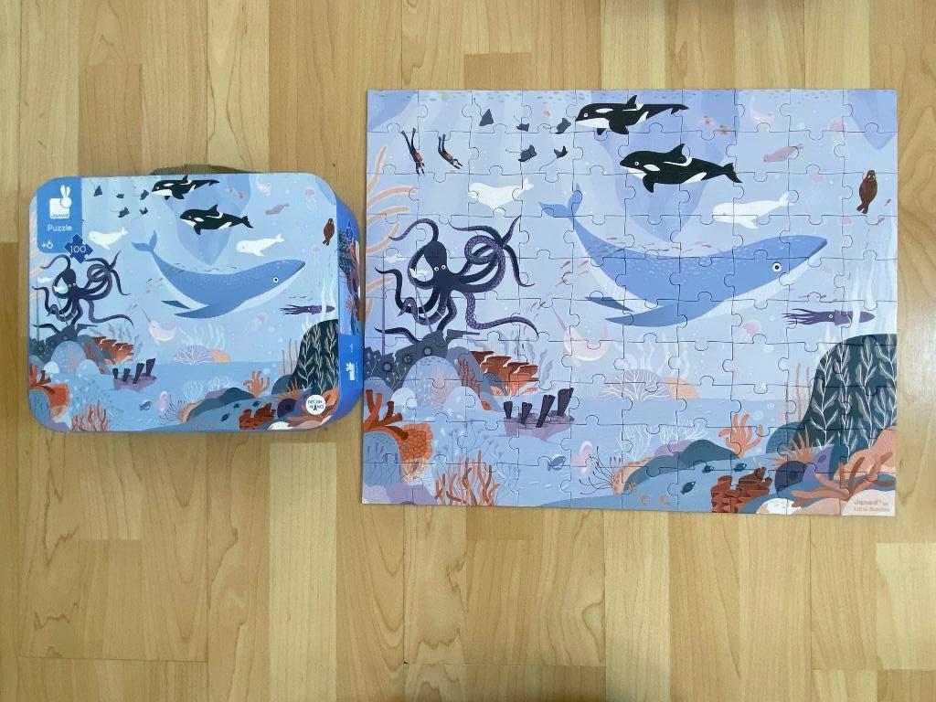 Janod puzzel, Ophalen of Verzenden, Meer dan 50 stukjes, Zo goed als nieuw, 6 jaar of ouder