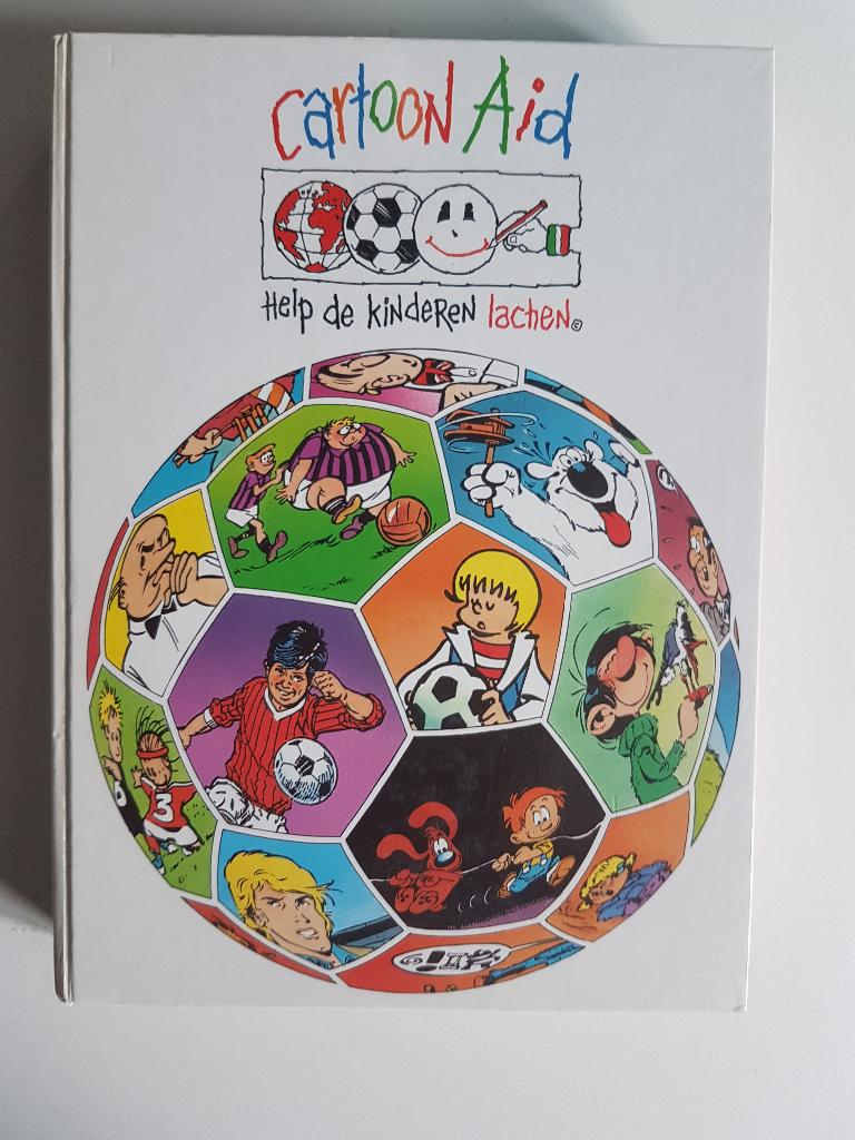 Cartoon Aid 1990, gelezen, Eén stripboek, Ophalen of Verzenden, Gelezen