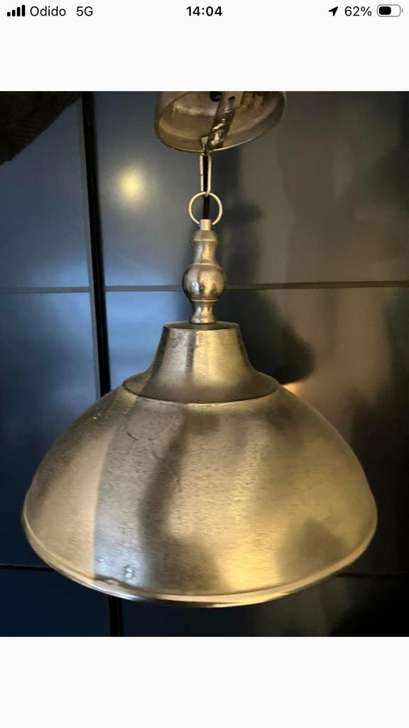 Tinnen hanglampen, Huis en Inrichting, Ophalen of Verzenden, Zo goed als nieuw, Minder dan 50 cm