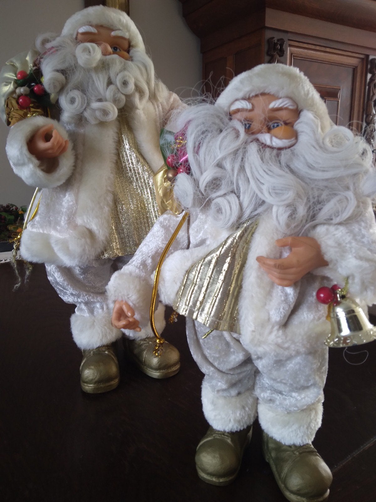2 witte kerstmannen, Ophalen of Verzenden