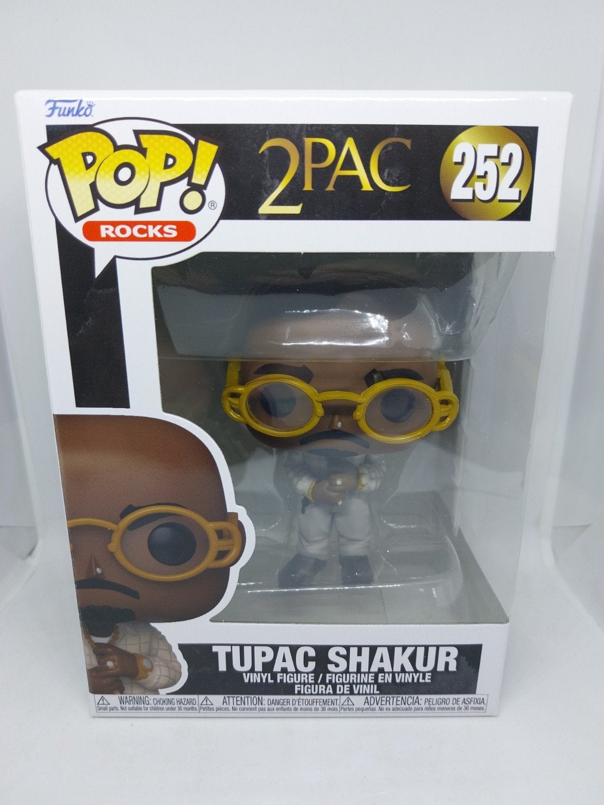 Funko Pop Rocks #252 Tupac Shakur met bril, Ophalen of Verzenden
