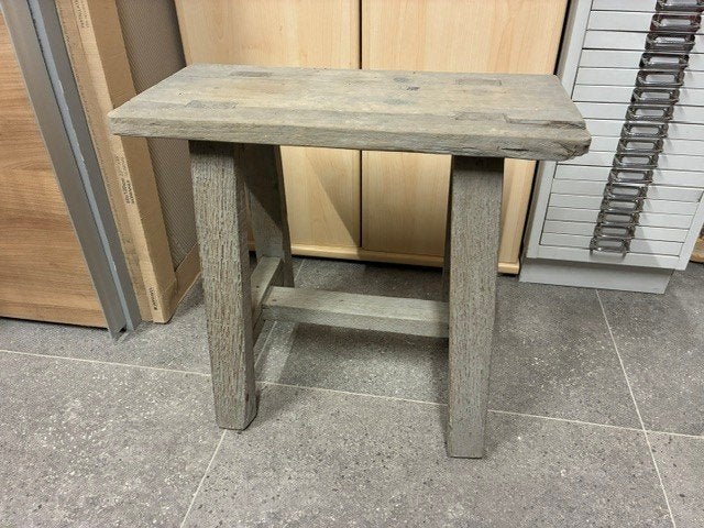 Houten bankje /tafeltje, Minder dan 55 cm, Gebruikt, Rechthoekig, Hout