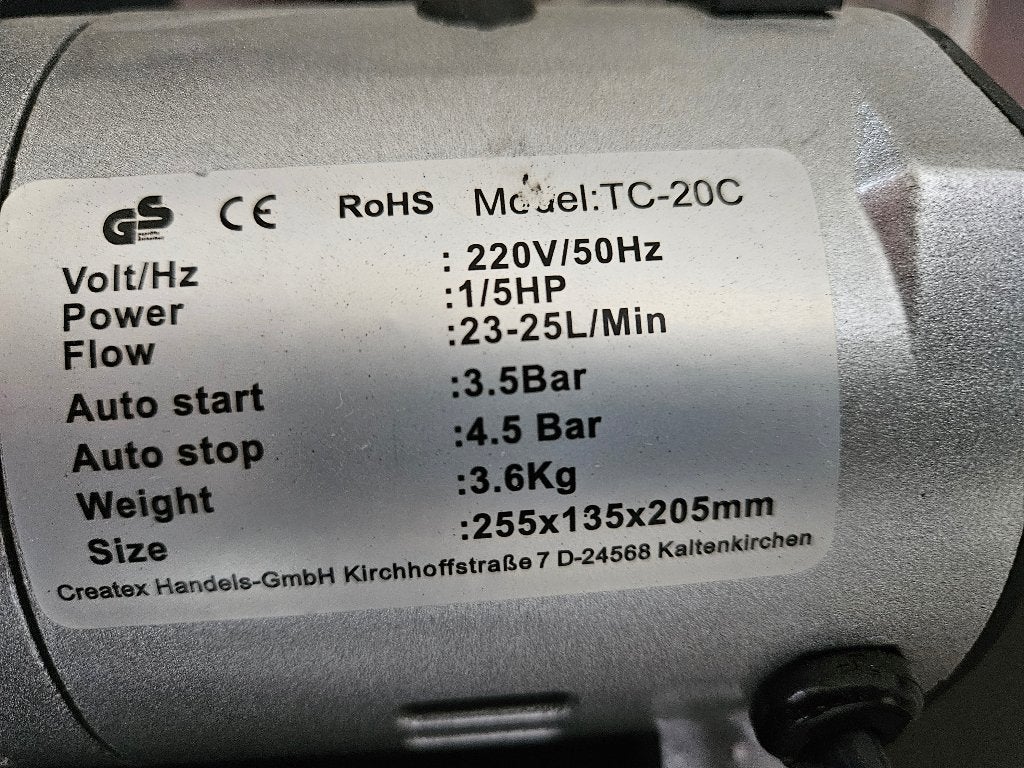 Modelbouw compressor, Ophalen of Verzenden, Zo goed als nieuw, Minder dan 200 liter/min, Minder dan 6 bar