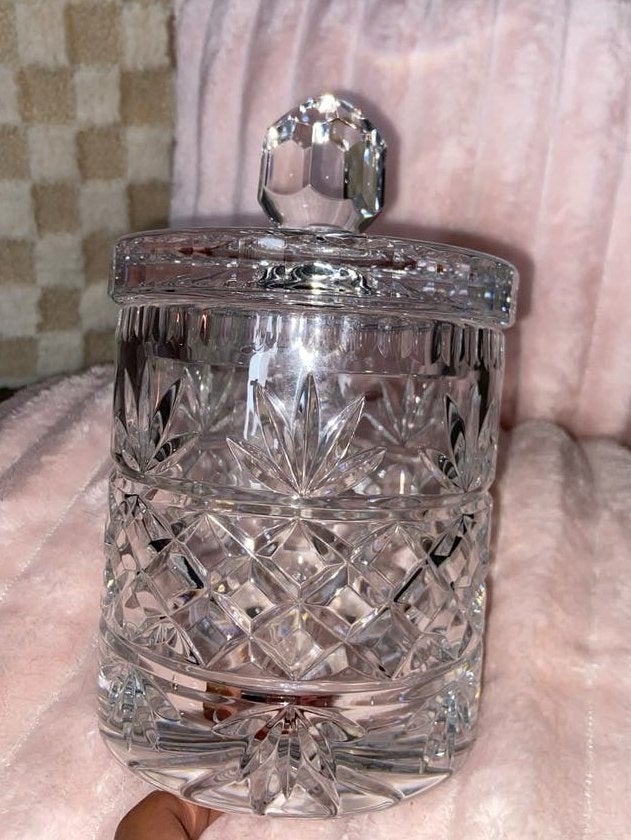 Vintage Kristallen Pot met Deksel - Multifunctioneel, Antiek en Kunst, Antiek | Glas en Kristal, Ophalen of Verzenden