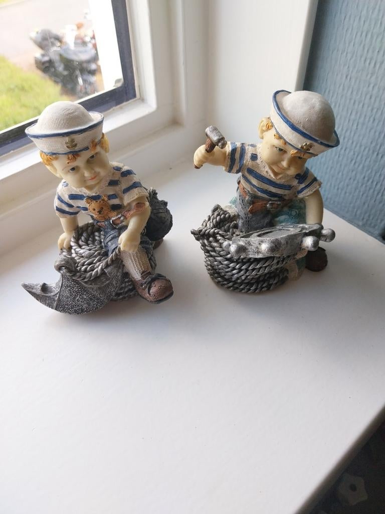 2 mooie zeejongetjes decoratie - ook los te koop, Ophalen of Verzenden