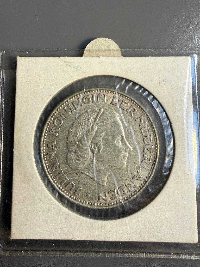 2,5 gulden 1963, Postzegels en Munten, Koningin Juliana, Zilver, Ophalen of Verzenden, Losse munt
