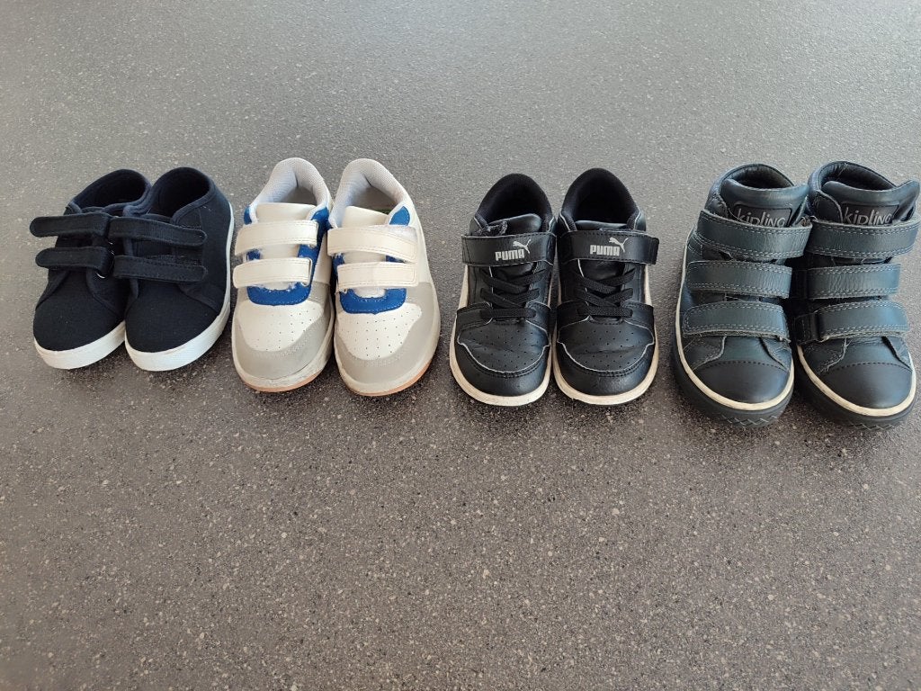 4 paar schoentjes maat 27, Ophalen, Puma, Jongetje, Gebruikt