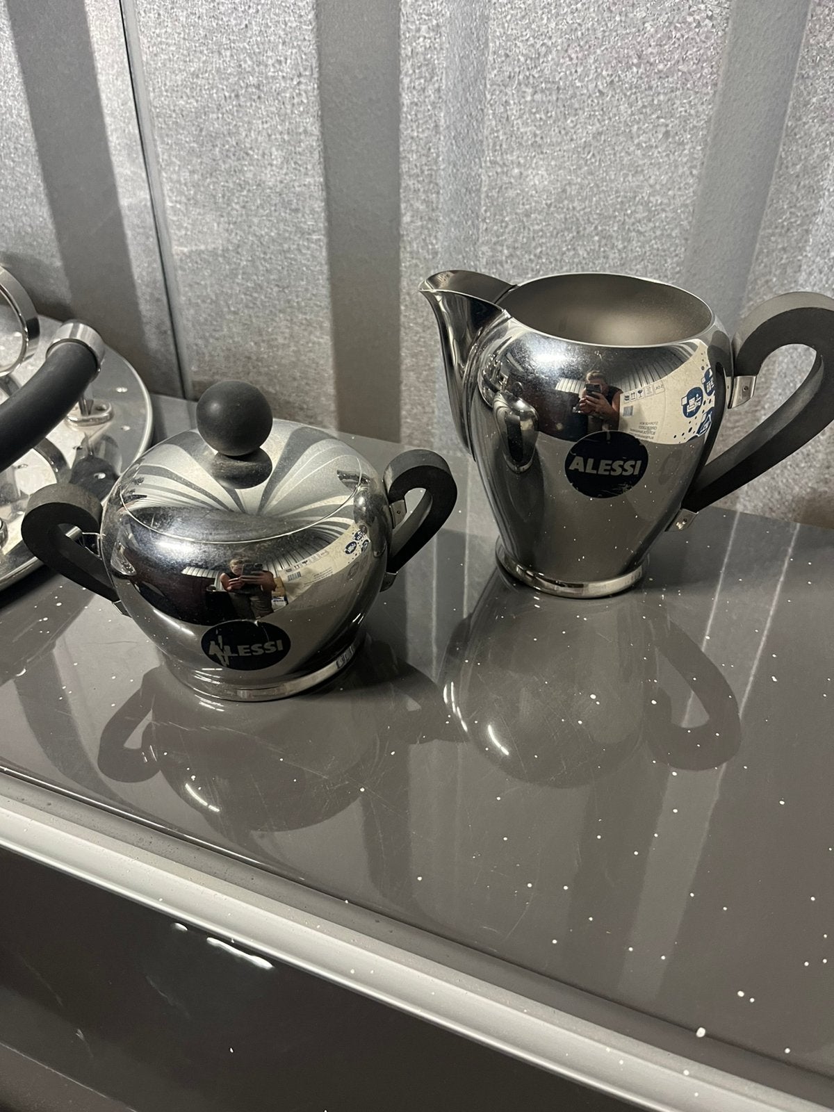 Alessi suikerpot en melkkan, Ophalen, Overige materialen, Gebruikt, Overige typen