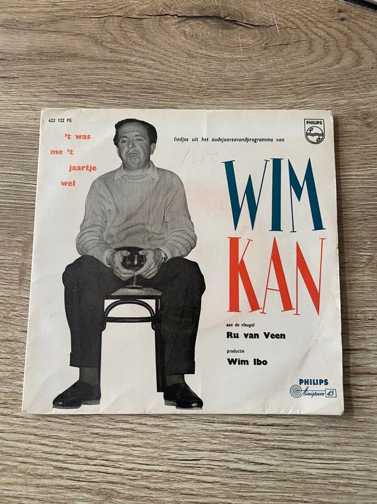 Wim Kan – ’t Was Me ’t Jaartje Wel |, Ophalen of Verzenden, Gebruikt, 7 inch