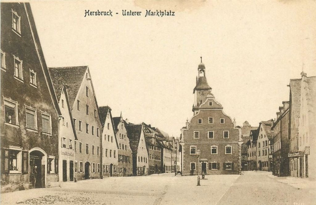 379-048-029 Hersbruck Unterer Marktplatz, Ophalen of Verzenden, Voor 1920, Duitsland