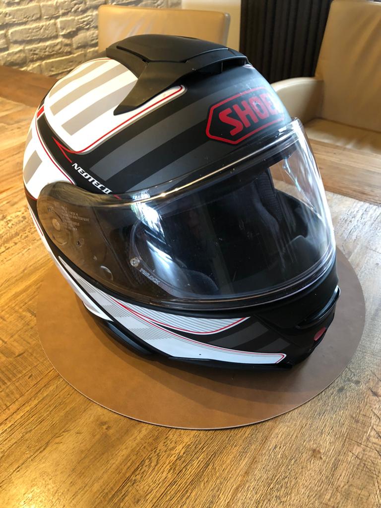 Shoei Neotec II met Sena SRL2 communicatie, Motoren, Kleding | Motorhelmen, Ophalen, M, Systeemhelm, Dames