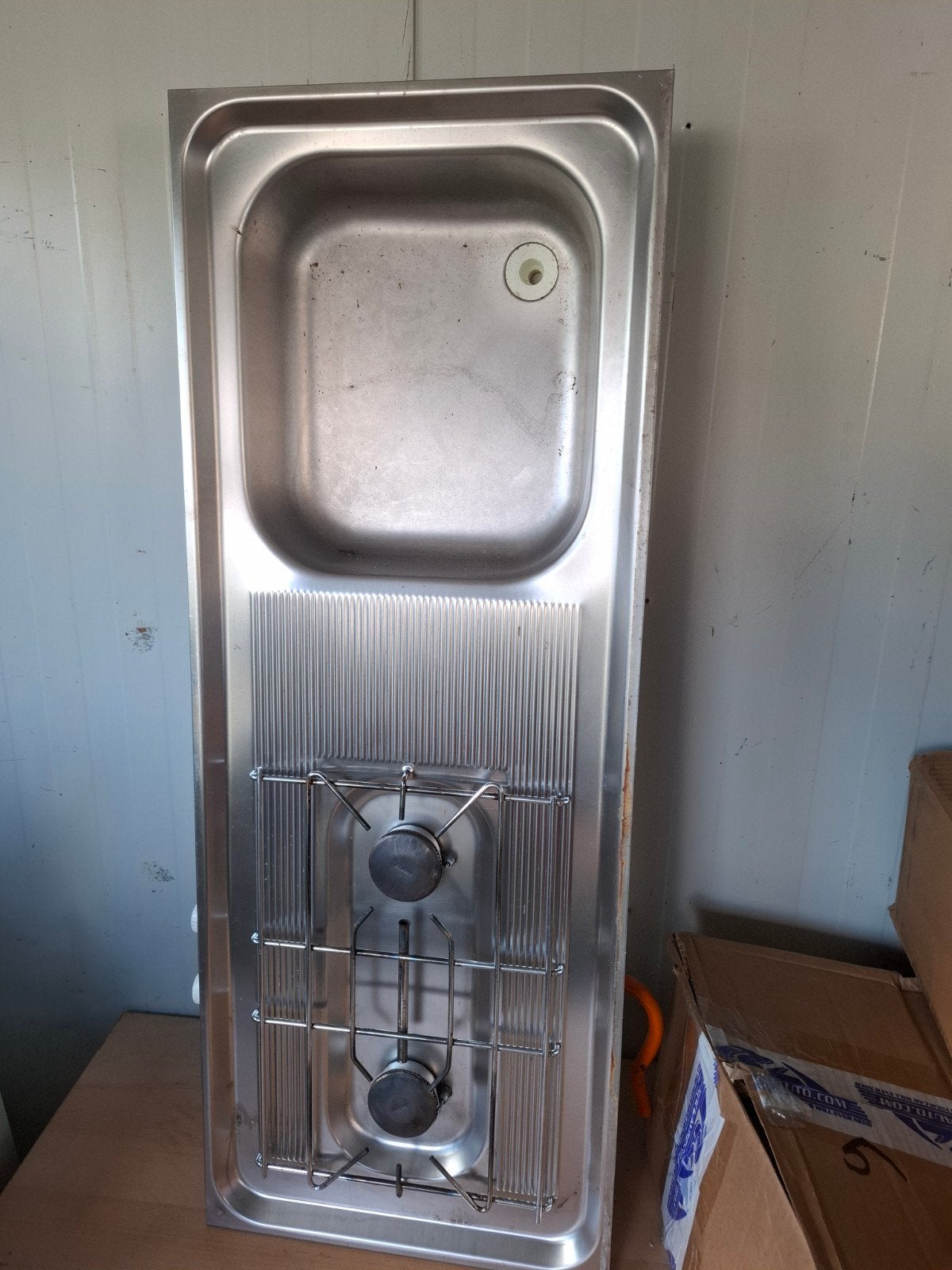Caravan Gaskookplaat met Wasbak 1050x400mm, Ophalen of Verzenden, Gebruikt