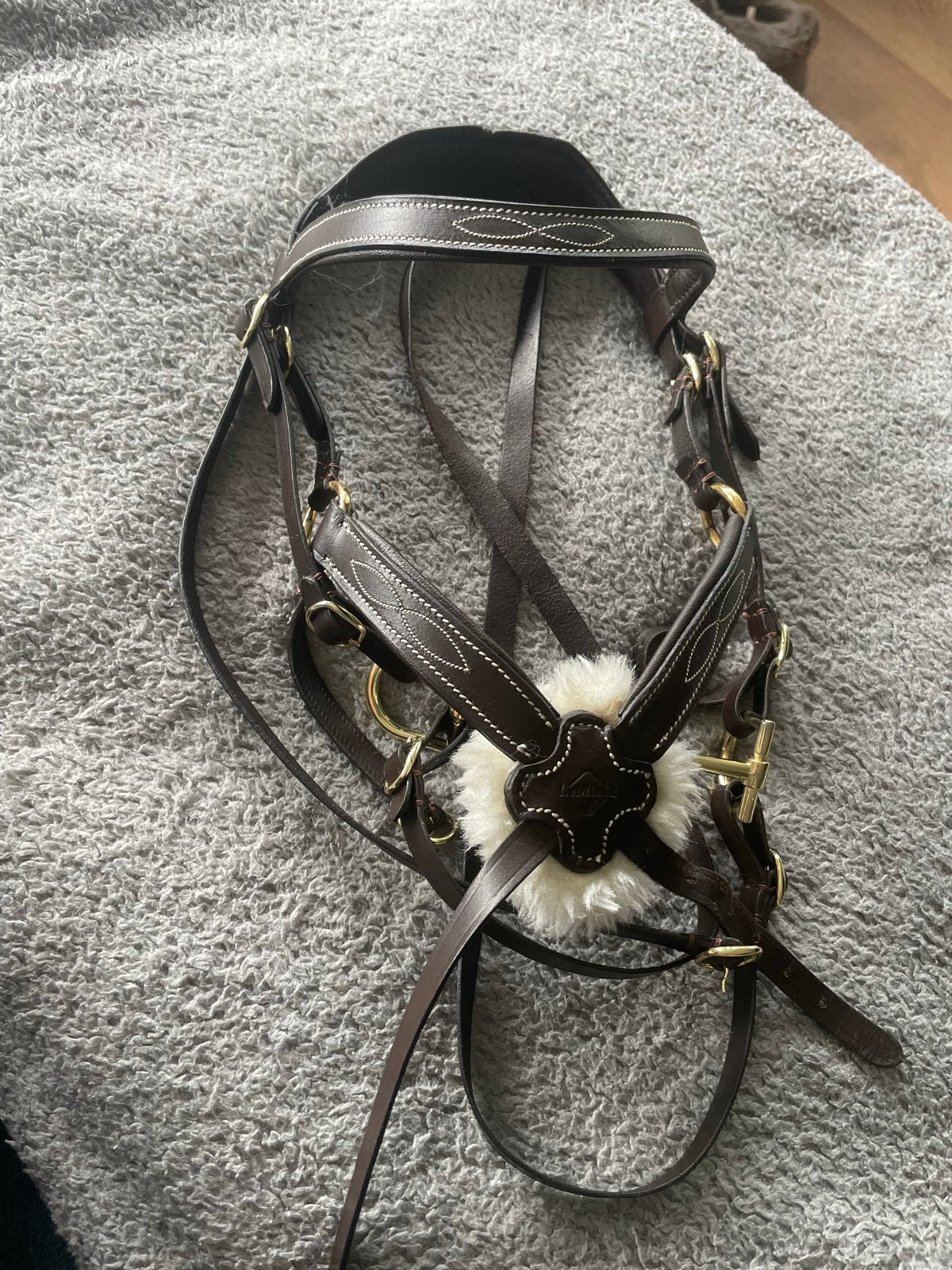 Hobby Horse Grackle Hoofdstel Bruin - LeMieux, Ophalen, Zo goed als nieuw