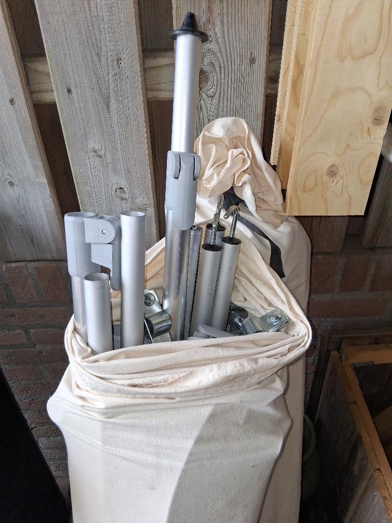 Voortent met aluminium stokken omloop 825 / 850 antraciet, Ophalen, Gebruikt