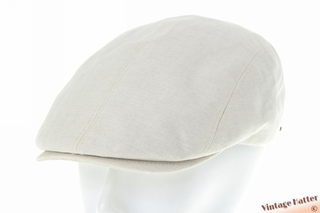 Platte pet Hatland ecru linnen-katoen mix 61 = XL nieuw, 60 cm (XL, 7½ inch) of meer, Nieuw, Ophalen of Verzenden, Pet