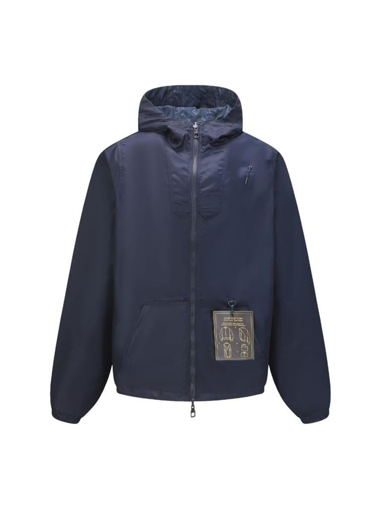 Louis Vuitton Monogram Windbreaker Jas MAAT L, Kleding | Heren, Jassen | Zomer, Ophalen of Verzenden, Nieuw, Maat 52/54 (L), Blauw