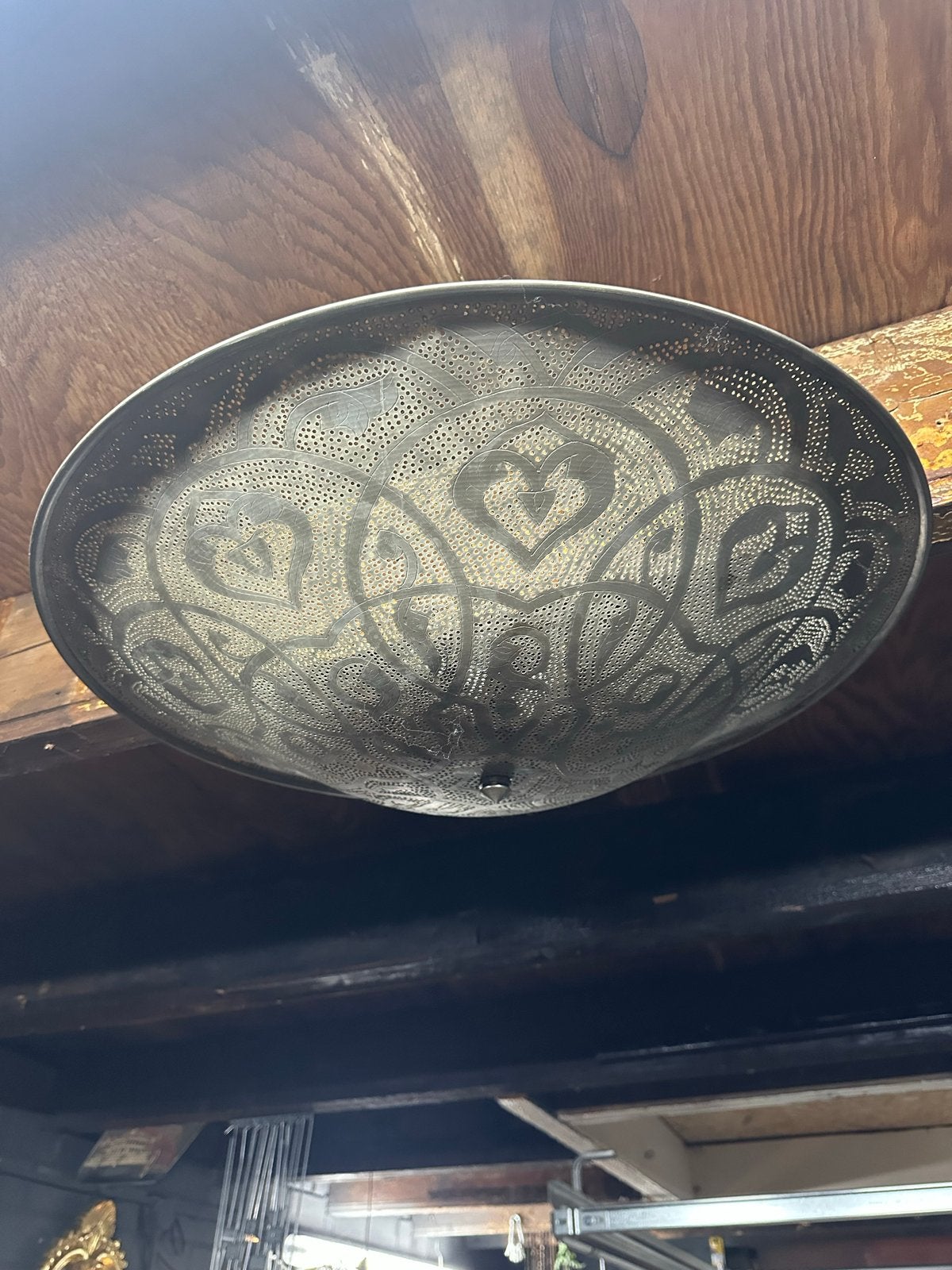 Marokkaanse Plafondlamp Rond - 59cm, Ophalen, Zilver, Gebruikt, Overige stijlen