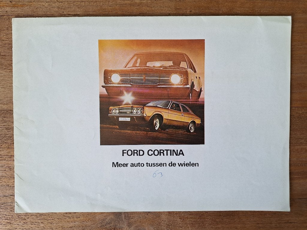 Ford Cortina folder brochure 1975, Boeken, Ophalen of Verzenden, Gelezen, Ford