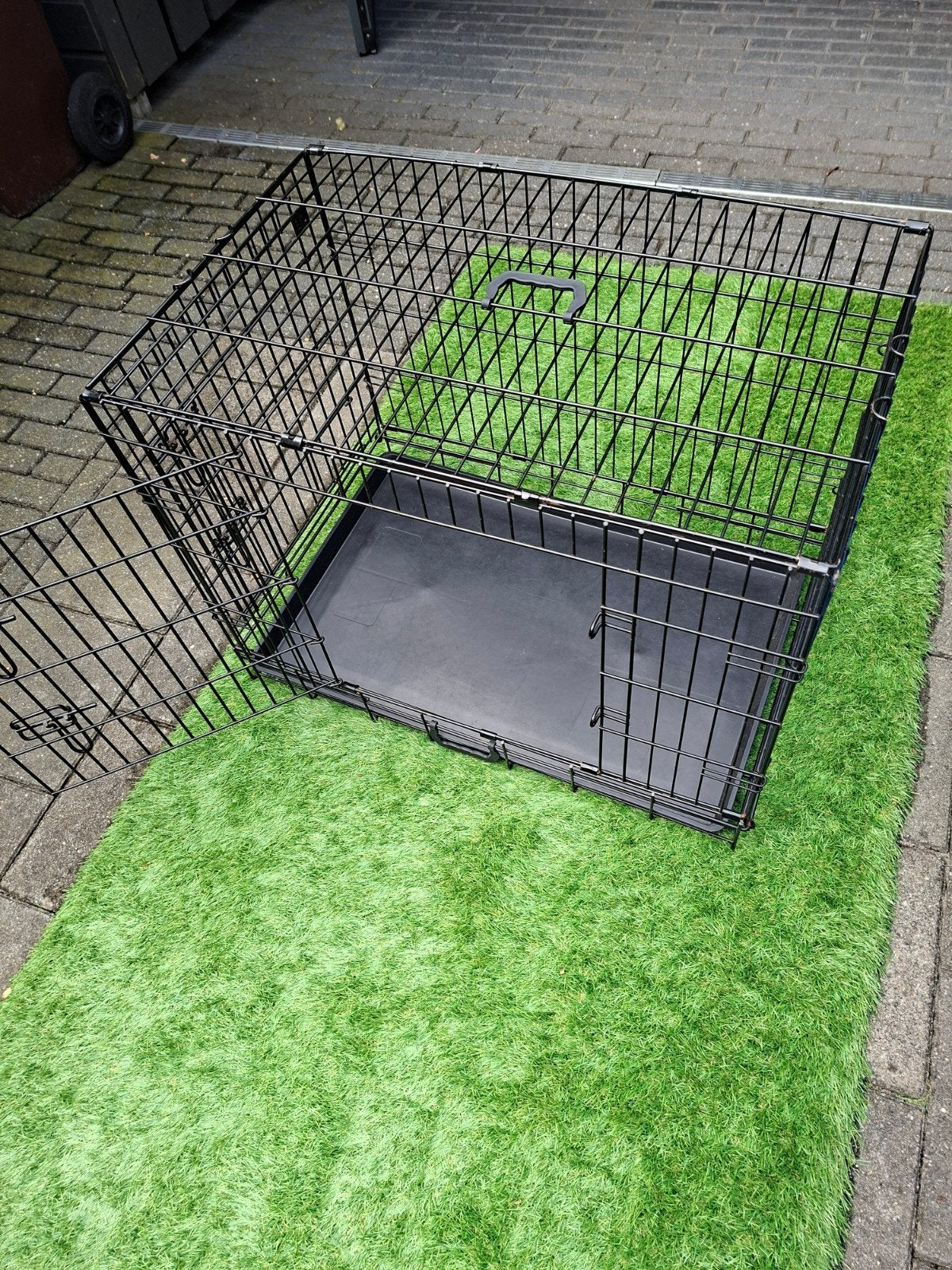 hondenbenche zwart dik draadstaal, Ophalen, Gebruikt