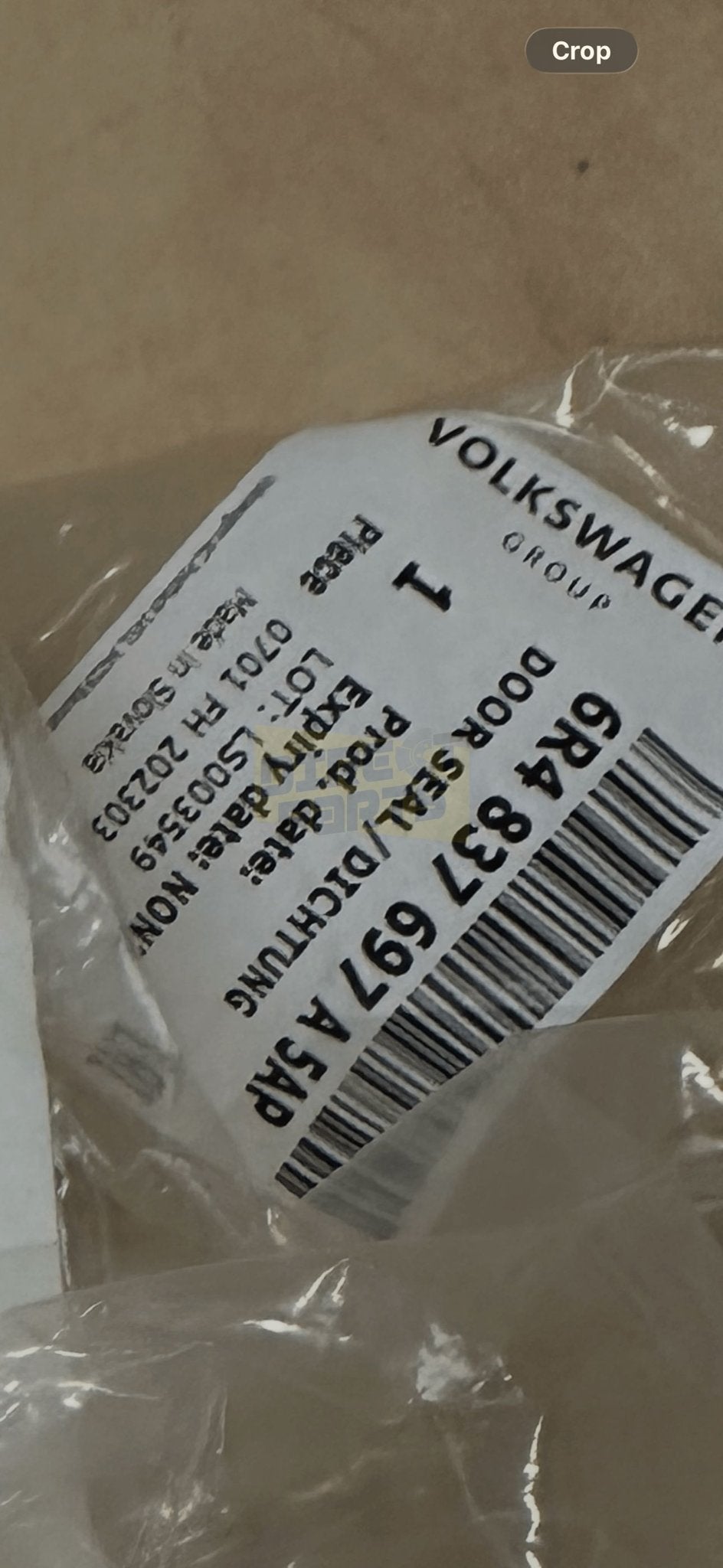 Volkswagen Polo (10/17) Deurrubber Onder 1x Origineel! 6R483, Auto-onderdelen, -, -, Nieuw, Ophalen of Verzenden