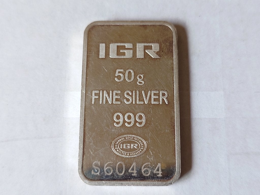50 gram IGR .999 Zilver Baar, Verzenden, Zilver