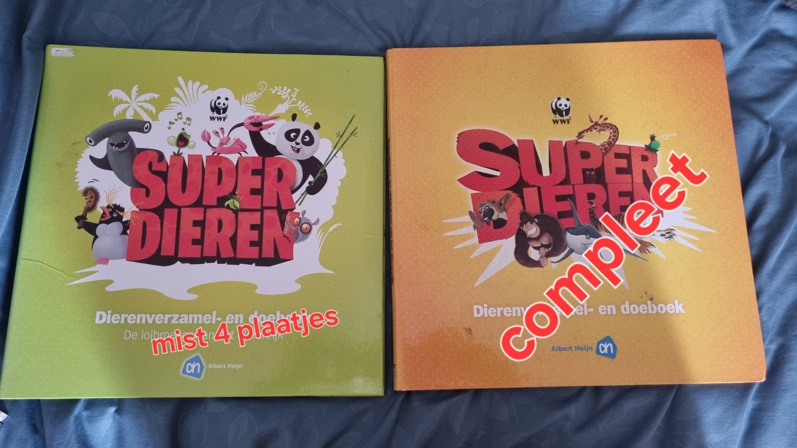 Super Dieren WWF Spaaralbums met Plaatjes en Doeboek, Ophalen of Verzenden, Gebruikt