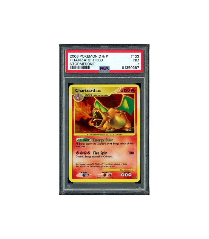 Pokemon Charizard Lv.76 Stormfront Holo #103 PSA 7, Ophalen of Verzenden, Zo goed als nieuw, Losse kaart, Foil