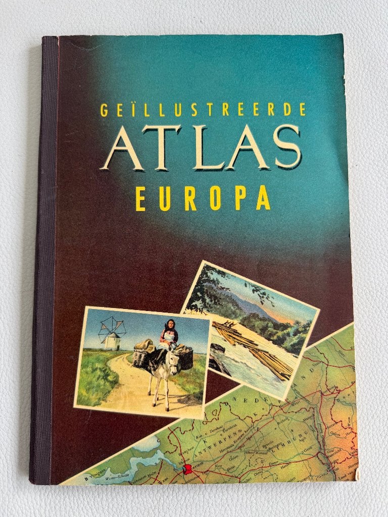 Geïllustreerde Atlas Europa - 1954, Overige atlassen, 1800 tot 2000, Onbekend, Gelezen