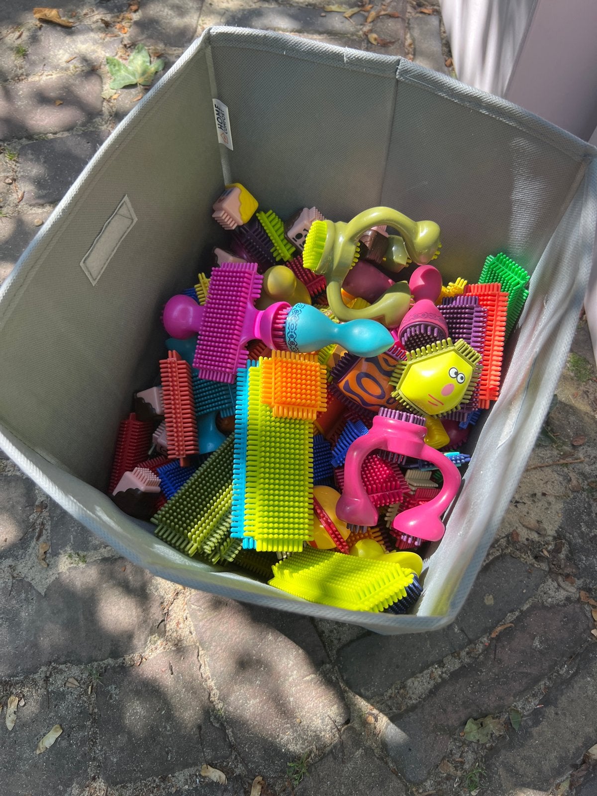 Grote bak met Bristle Blocks egelblokken, Ophalen, Gebruikt, Jongen of Meisje