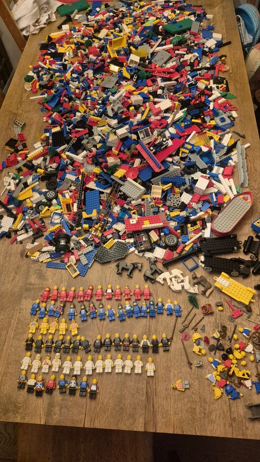 Grote partij Lego losse stenen en minifiguren, Inclusief minifiguren, Gebruikt, Lego, Ophalen of Verzenden