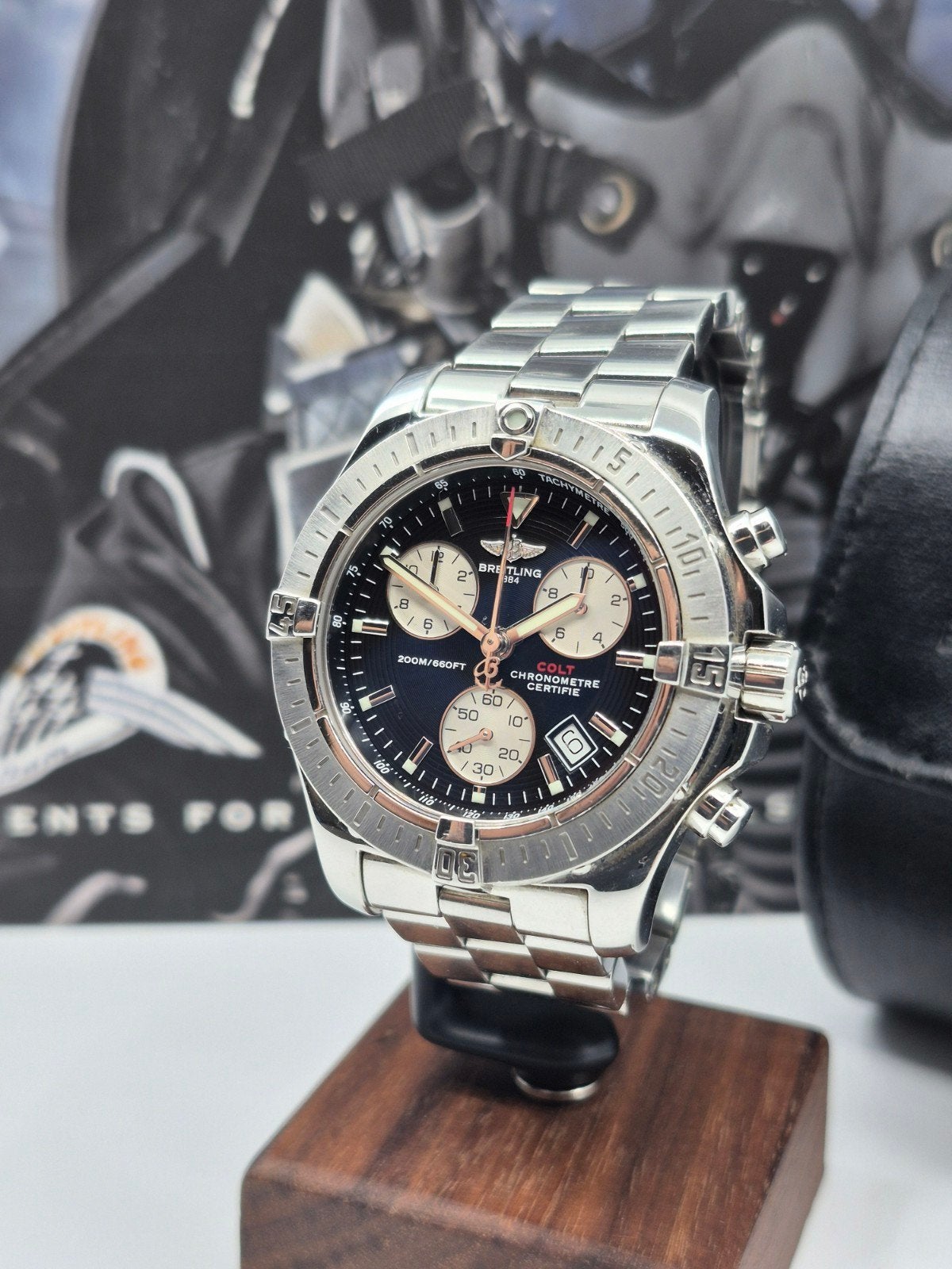 Breitling Colt Chronograph A73380 – 41mm – SuperQuartz –, Ophalen of Verzenden