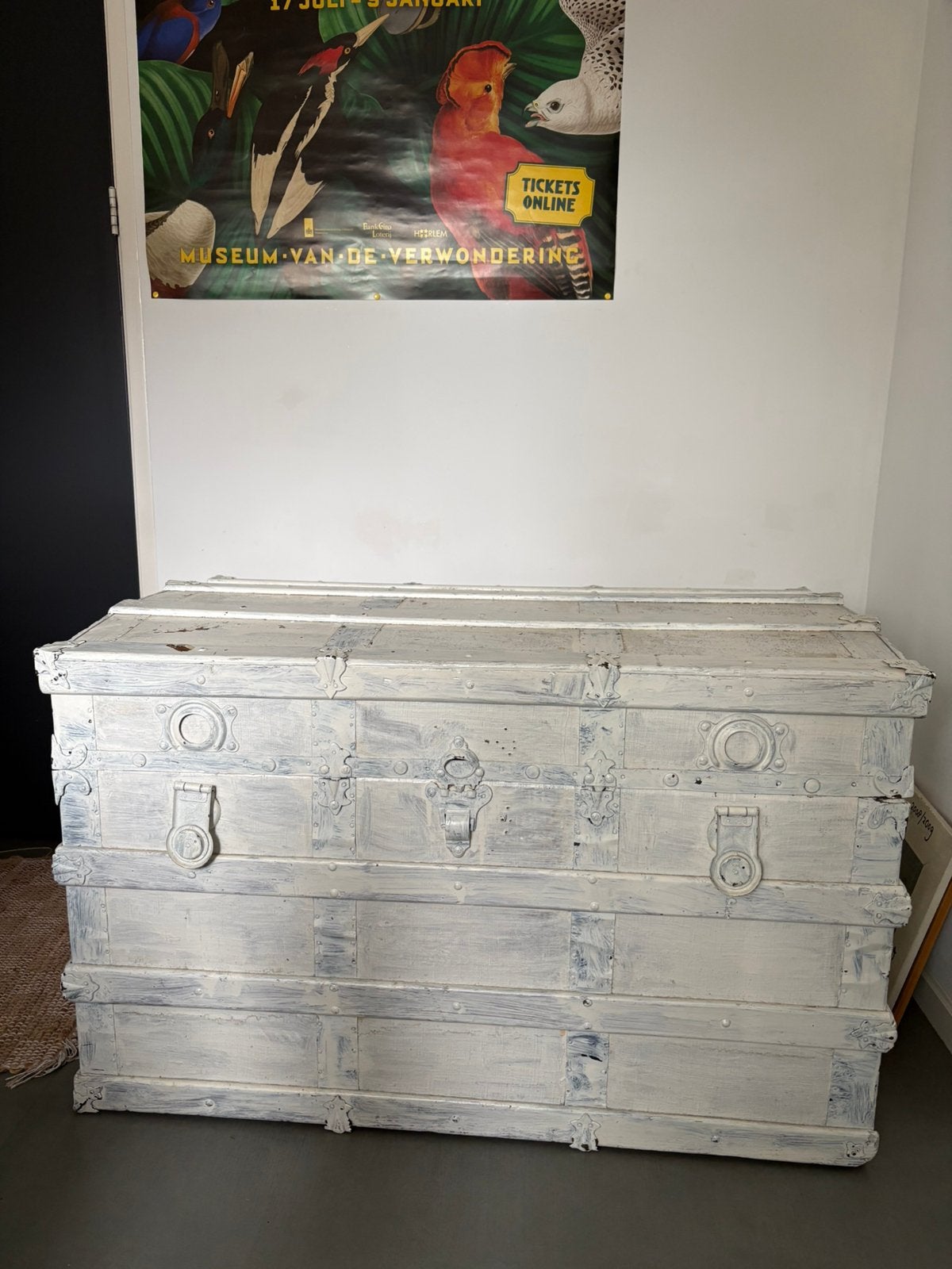 Grote vintage dekenkist, Ophalen, 50 – 75, Gebruikt, 50 tot 100 cm