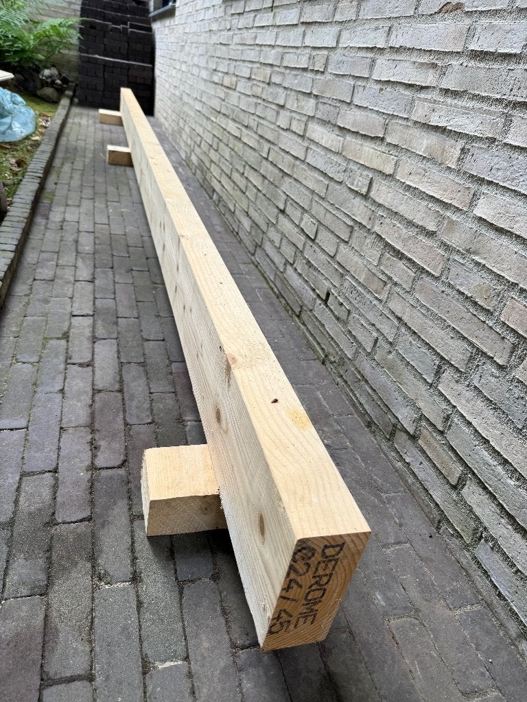 1 Vuren balk geschaafd 70x170mm 4,2m, Doe-het-zelf en Verbouw, Hout en Planken, Ophalen, Nieuw, Balk, Vuren