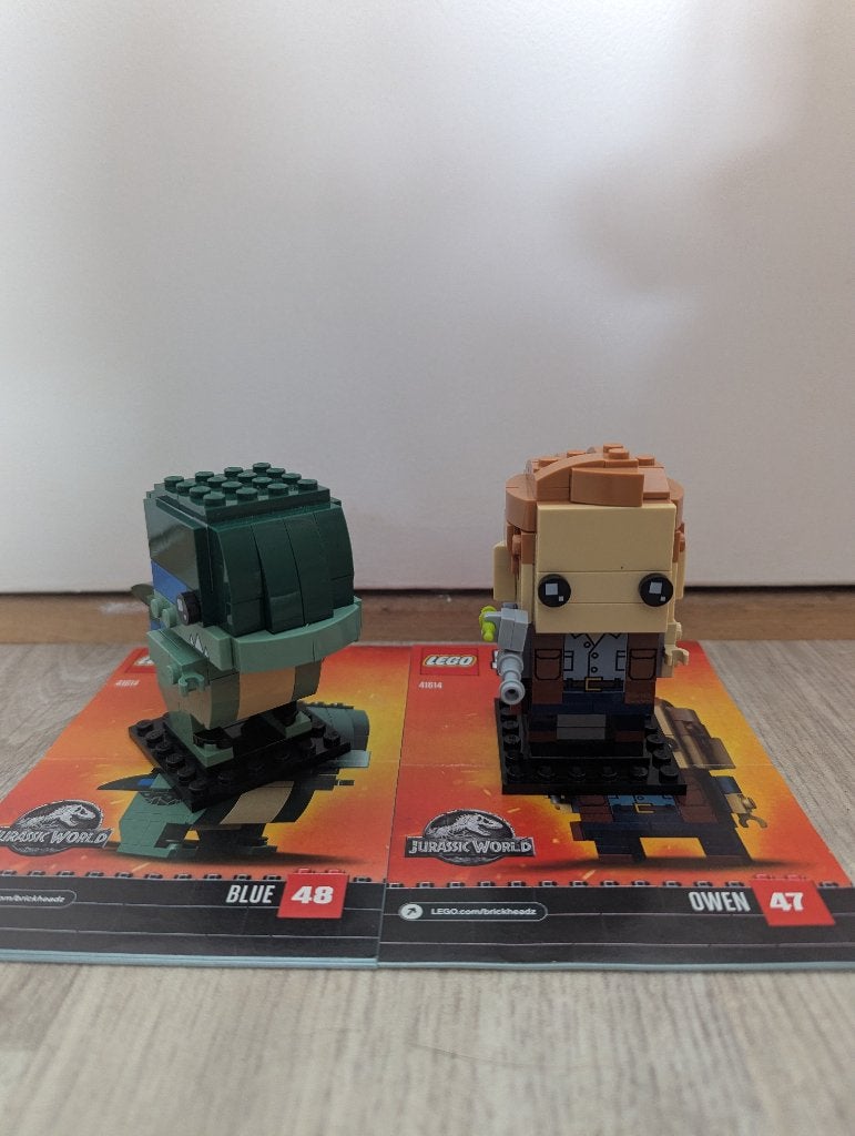 Lego brick heads Jurassic Park, Ophalen of Verzenden, Zo goed als nieuw