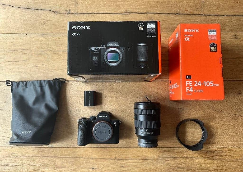 Sony Alpha A7 III + Sony FE 24-105mm F4 G OSS lens, Audio, Tv en Foto, Fotocamera's Digitaal, Ophalen, Screenprotector, Bluetooth