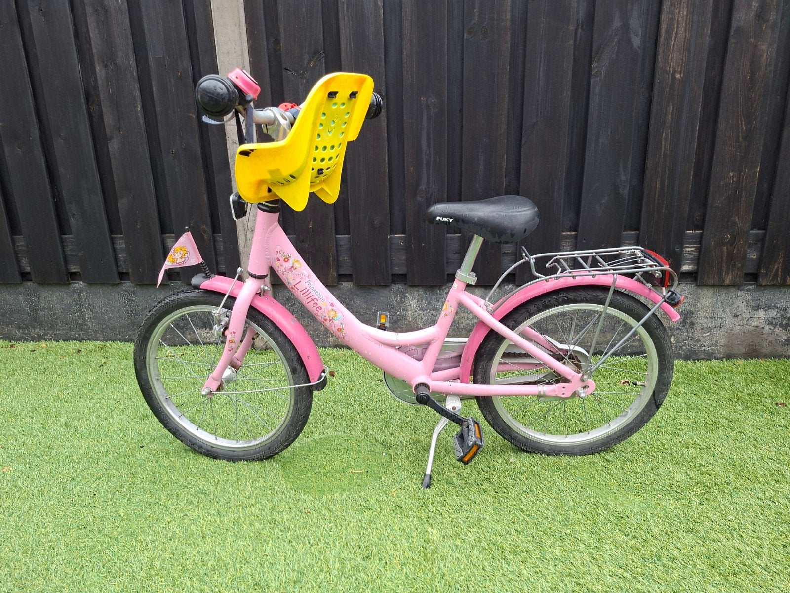 roze kinderfiets meisjesfiets 18 inch, Fietsen en Brommers, Fietsen | Meisjes, Ophalen, Gebruikt, Terugtraprem, 18 inch