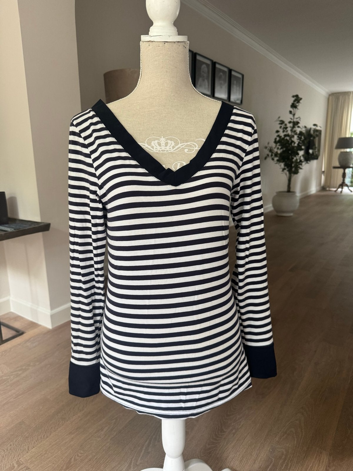 Helena Hart gestreepte top met lange mouwen, Blauw, Ophalen of Verzenden, Zo goed als nieuw, Lange mouw