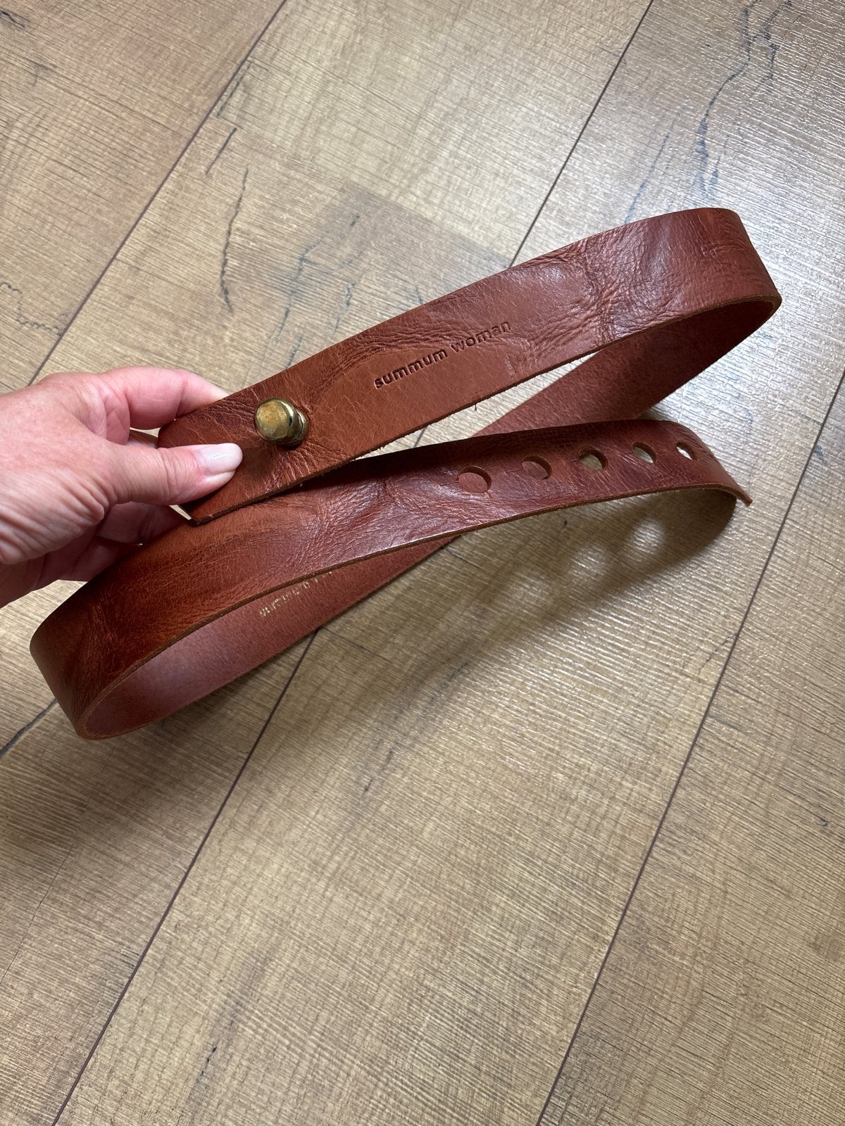 Unieke Summum Woman bruin leren riem 100, Bruin, Verzenden, Echt leder, Tailleriem