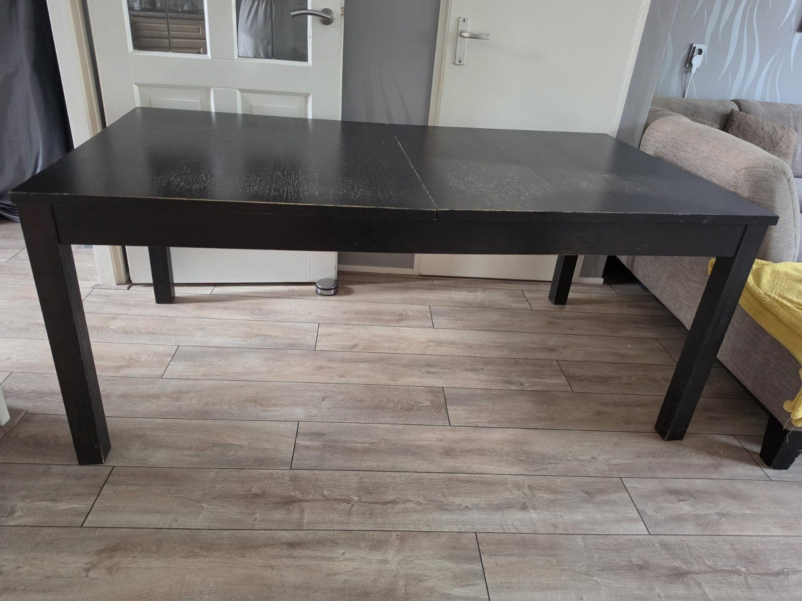 ikea beursgang schuiftafel, Ophalen, Rechthoekig, Hout